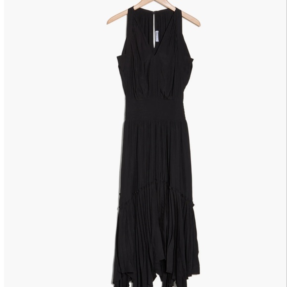 Ramy Brook Ray Smocked Waist Maxi Dress BLACK, Size Small NWT - Picture 2 of 11